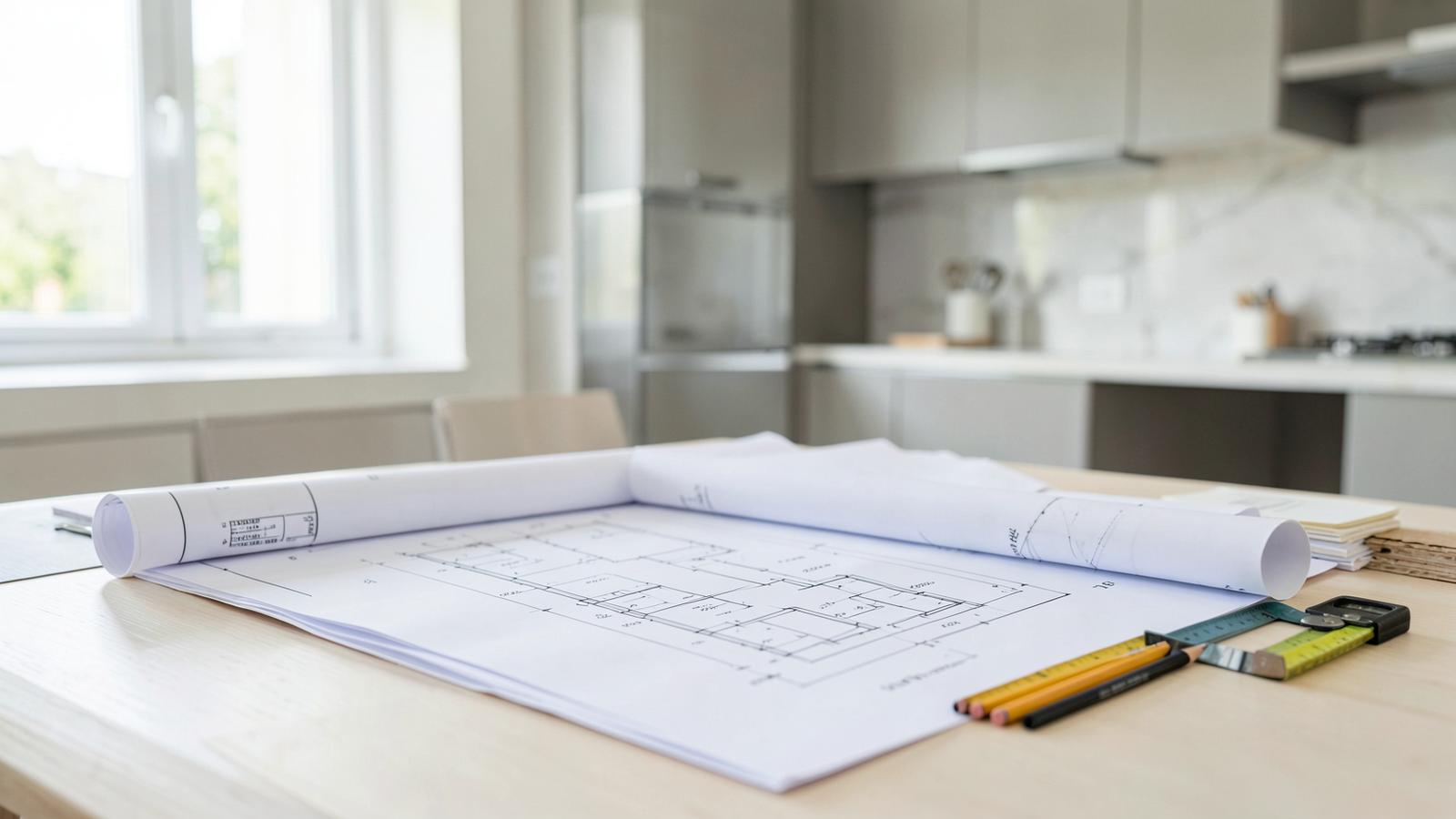 Home project plans and measuring tools